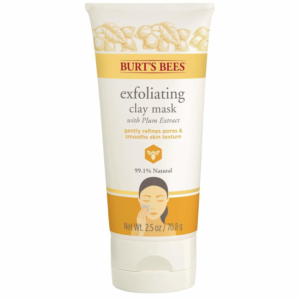 Burt's Bees Exfoliating Clay Mask for Unisex, 2.5 Ounce