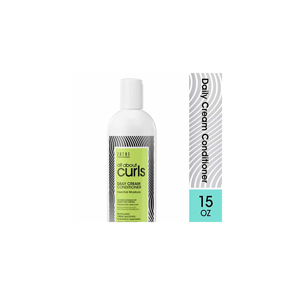 All About Curls Cream Daily Conditioner, Free Of Sls Sles Sulfates, Silicones And Parabens, Color-Safe, 15-Ounce