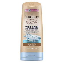 Jergens Natural Glow Wet Skin Moisturizer + Firming Medium to Tan , 7.5 Oz