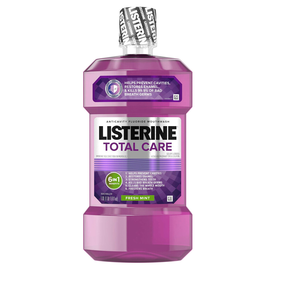 Listerine Total Care ,Anticavity Mouthwash, Fresh Mint Flavor, 1 L