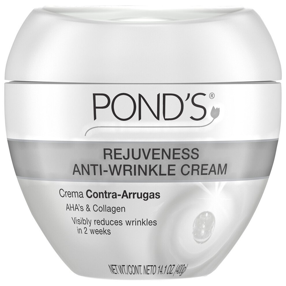 Pond's Rejuveness Anti-Wrinkle Cream Anti-Aging Face Moisturizer With Alpha Hydroxy Acid And Collagen 14.1 Oz