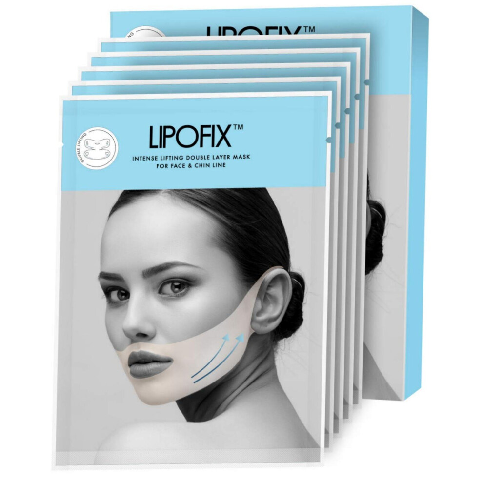 Lipofix Double Chin Reducer Intense Lifting Double Layer Mask - 5 Masks