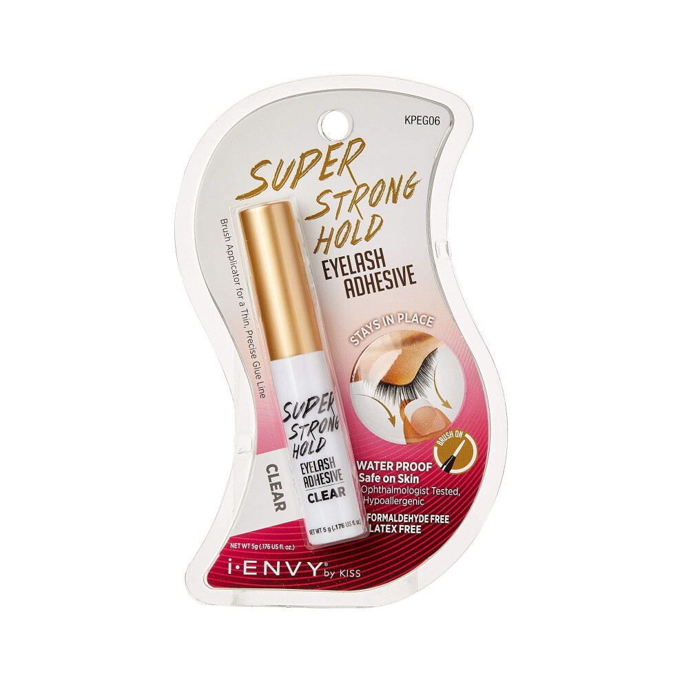 Kiss I Envy Eyelash Adhesive Super Strong Hold Clear 0.176 Oz