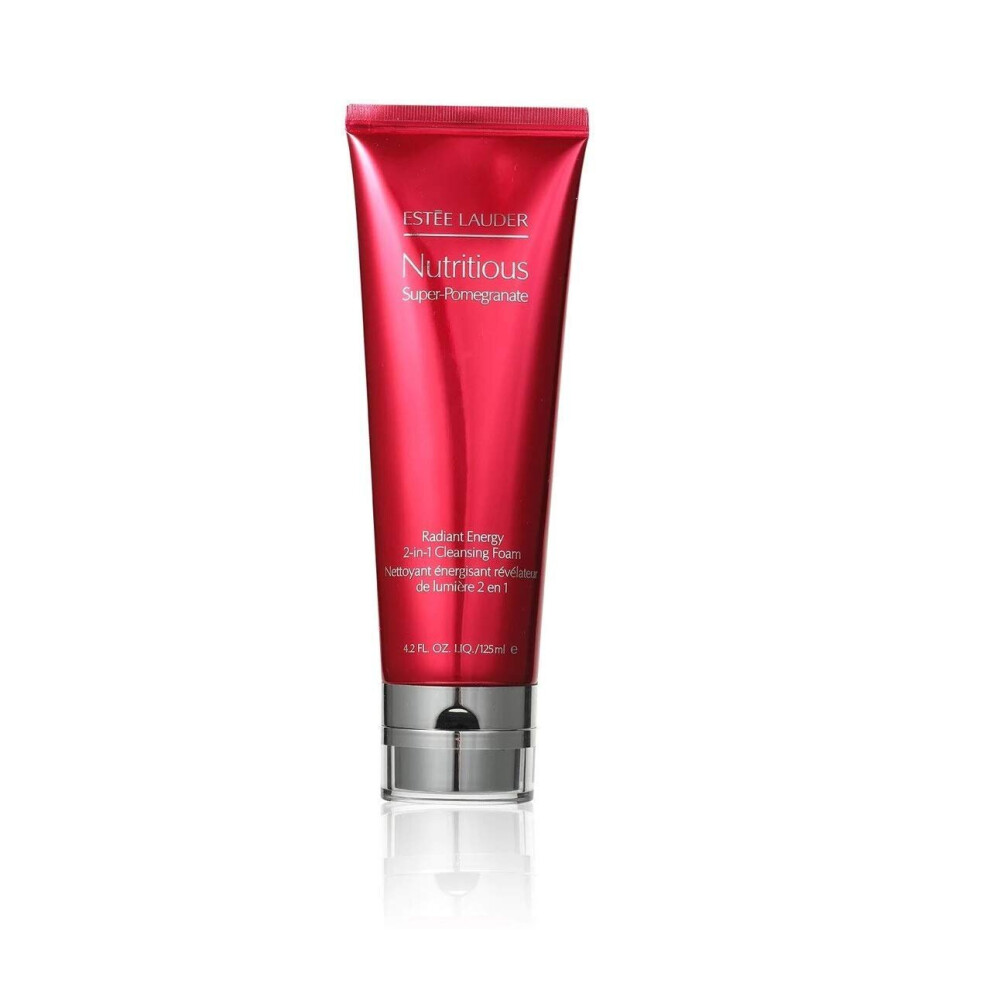 Estee Lauder Nutritious Super-Pomegranate Radiant Energy 2-In-1 Cleansing Foam, 4.2 oz, Full Size