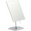 Premium Rectangular Vanity Table Mirror with Stand, Frameless Beveled Design, Non-Magnifying 9.8" x 7" Viewing Surface, Chrome Finish 1
