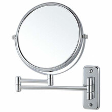 Miroir de maquillage Lansi grossissant 10X, montage mural, double face, d?coration de vanit?, rond, 8 pouces, finition chrom?e