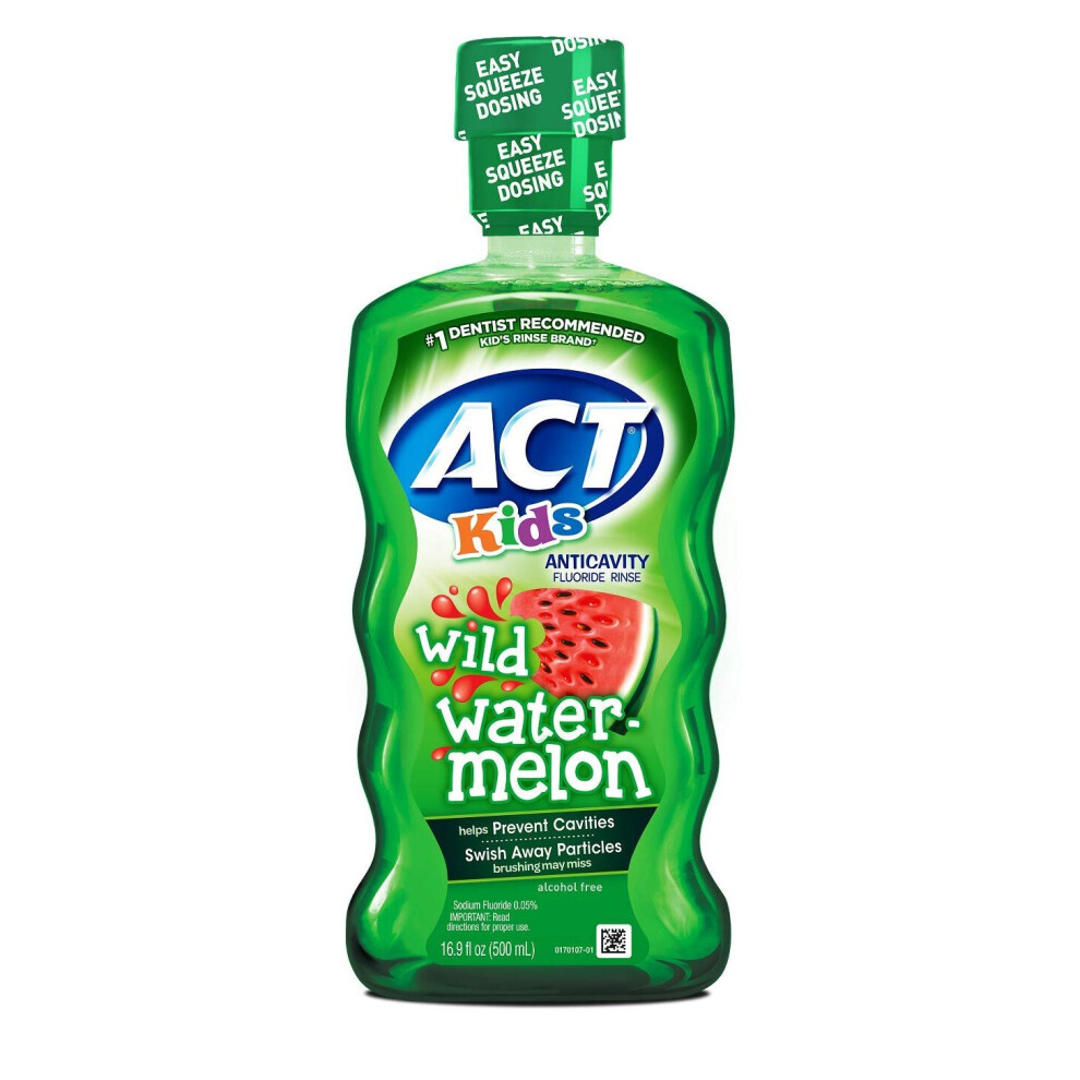 ACT Kids Anticavity Fluoride Rinse Wild Watermelon 16.9 Ounce