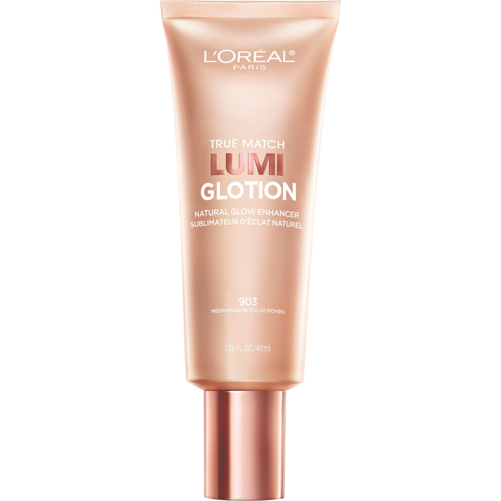 L'Oreal Paris Makeup True Match Lumi Glotion Natural Glow Enhancer Highlighting Lotion, 1 Count, Medium