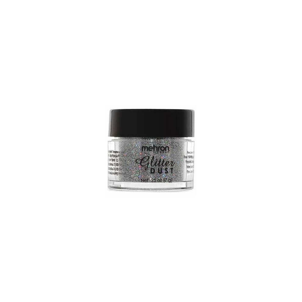 Mehron Makeup GlitterDust (.25 oz) (Holographic Silver)