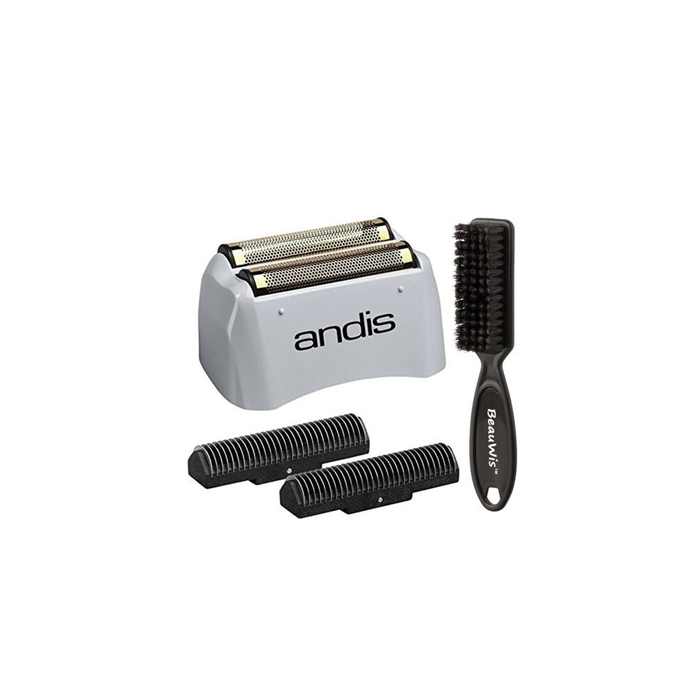 Andis Pro Shaver No.17155 Replacement Titanium Foil Assembly and Inner Cutters, With a Bonus BeauWis Blade Brush