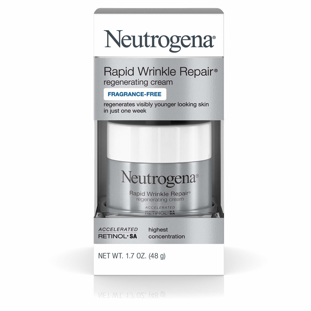 Neutrogena Rapid Wrinkle Repair, Regenerating Cream, 1.7 Oz