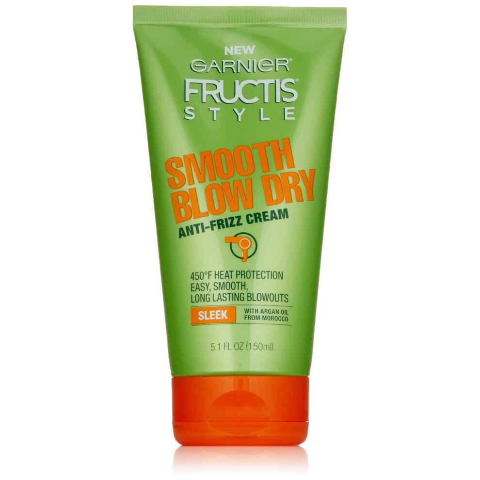 Garnier Fructis Style Smooth Blow Dry Anti-Frizz Cream, 5.1 fl. oz.