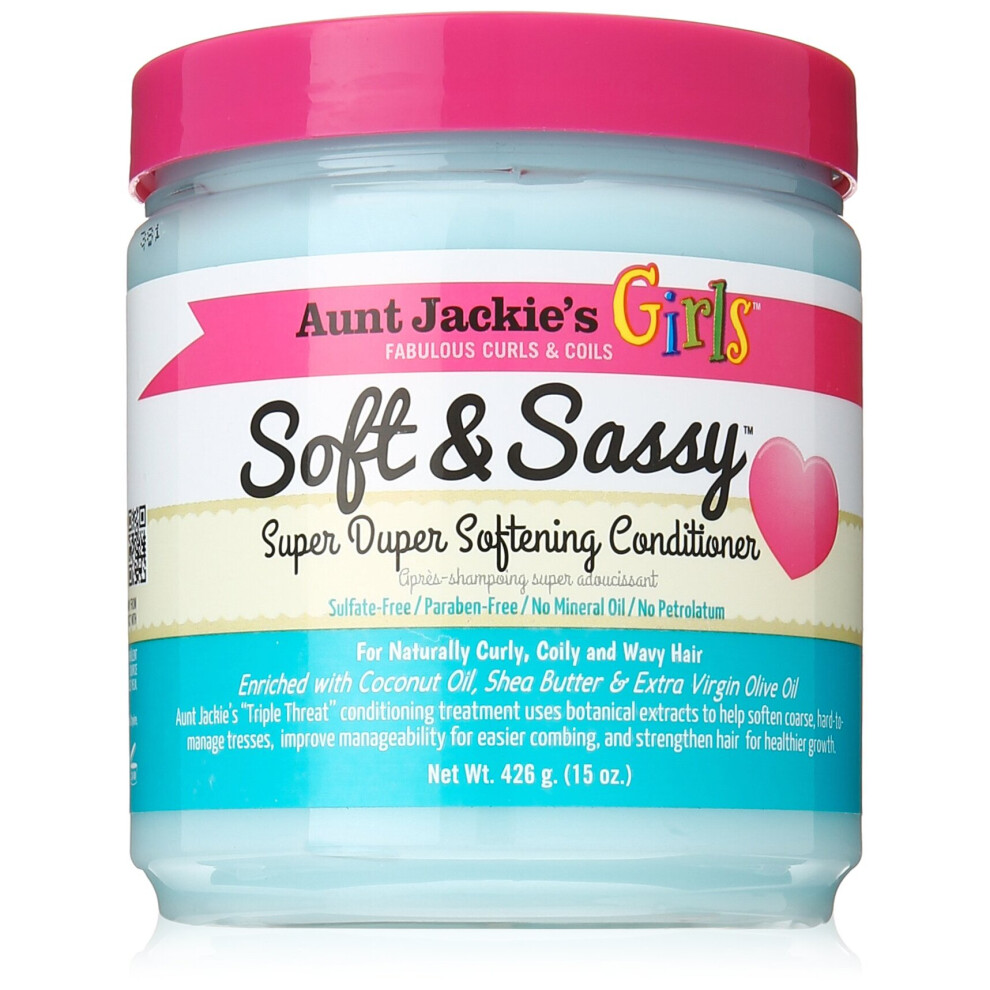 Aunt Jackie's Girls Soft & Sassy Super Duper Softening Conditioner, 15 Oz