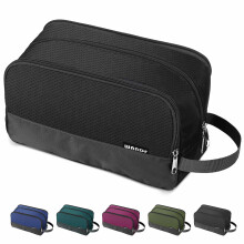 Neceser de Aseo para Hombre, Bolsa de Afeitar Colgante Resistente al Agua (Negro)