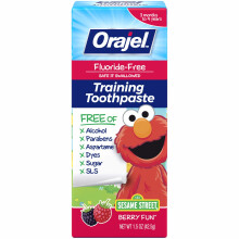 Orajel, Elmo Zahnpasta für Kinder, Fluoridfrei, 0-3 Jahre, Beerengeschmack, 1,5 Unzen (42,5 g)