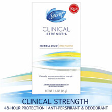 Secret, Clinical, 72 Std. Unsichtbar Fest, Antitranspirant/Deodorant, Stressreaktion, 1,6 oz (45 g)