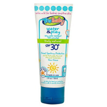 TruBaby Water and Play SPF 30 Plus Reef Safe Water-Resistant UVA/UVB Sunscreen Lotion, Unscented, Mineral Based, Safe for Face and Body, 2 oz