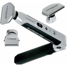 PLATINUM PRO by MANGROOMER - New Back Shaver with 3 Shock Absorber Flex Heads, Power Hinge, Extreme Reach Handle and Bonus Case! (Generation 8.0)