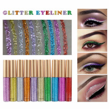 Ownest 10-Color Liquid Glitter Eyeliner Set - Metallic Shimmer, Waterproof & Long-Lasting Eye Shadow, 10pcs (BTLF-1203033)