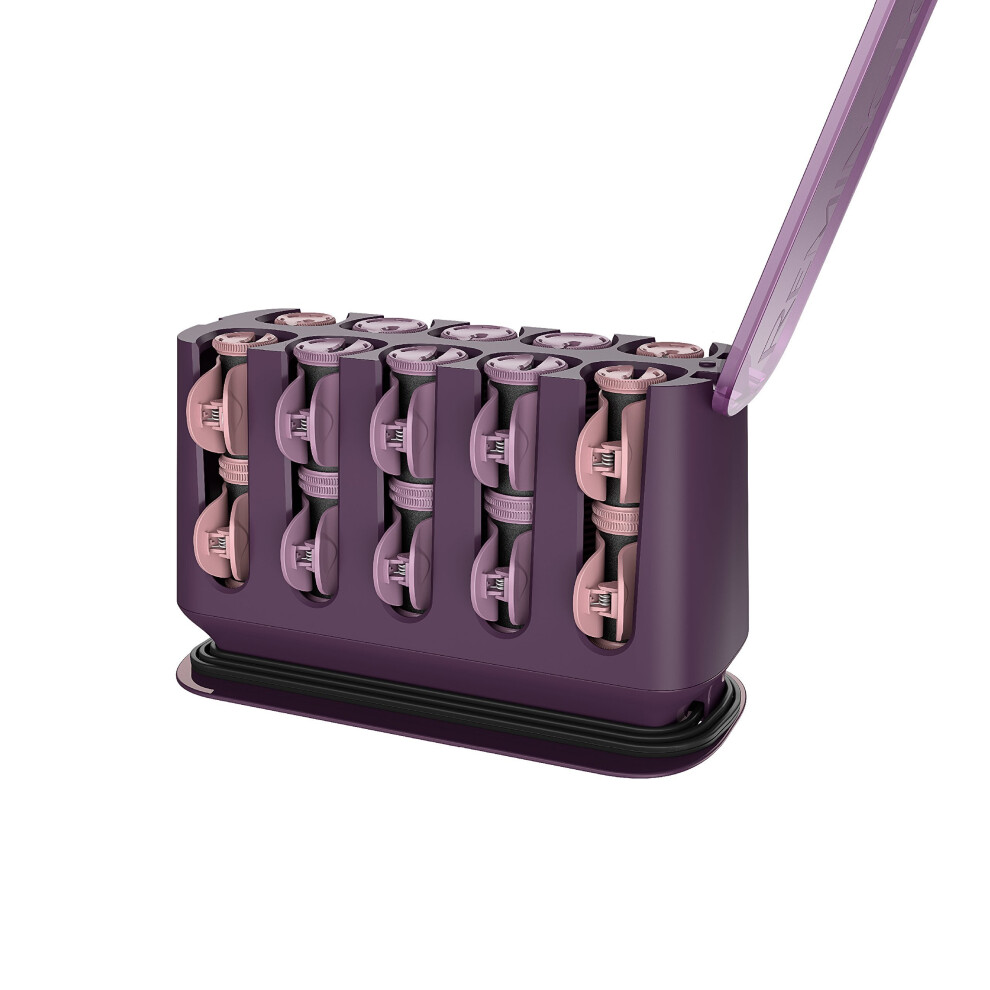 REMINGTON H9100S Pro Hair Setter with Thermaluxe Advanced Thermal Technology, Electric Hot Rollers, 1-1 Â¼ Purple