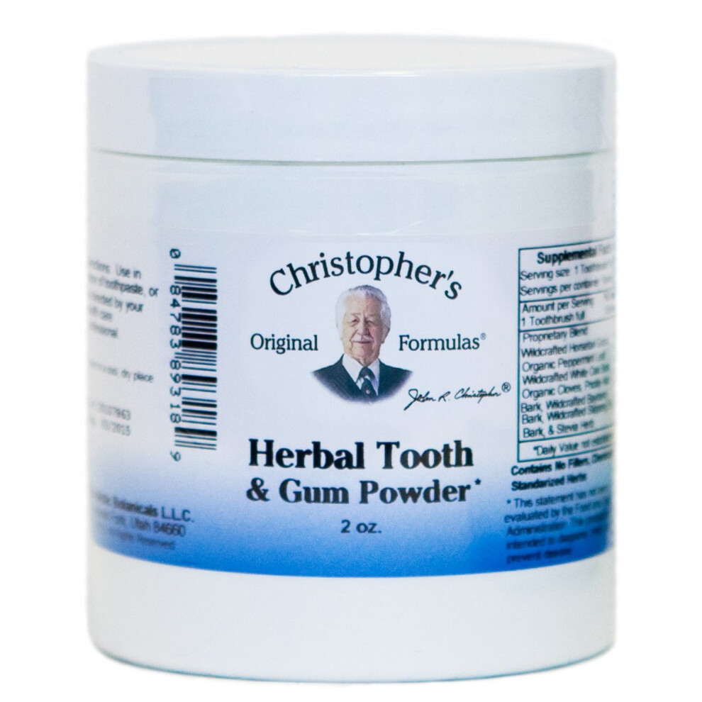 Poudre Herbale Pour Dents Et Gencives De Christopher's Original Formulas - Soin Naturel Et Efficace Pour Une Hygi?Ne Buccale Optimale-image