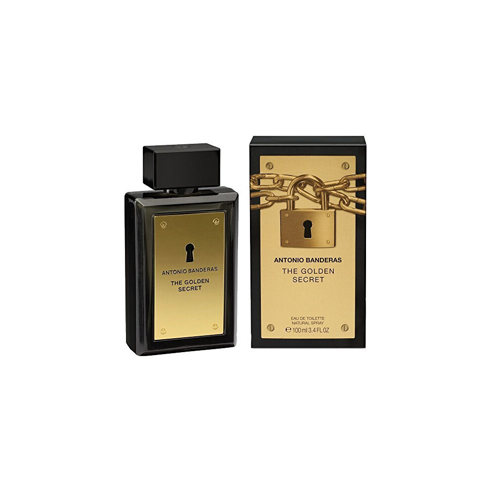 Antonio Banderas The Golden Secret Eau De Toilette Spray for Men, 3.4 Ounce