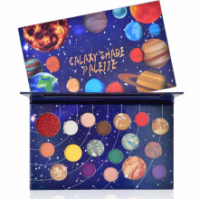 FREEORR 18 Colors Galaxy Shade Palette, Long Lasting Waterproof Multi Reflective Shimmer Matte Glitter Pressed Pearls Eyeshadow Makeup Pallet