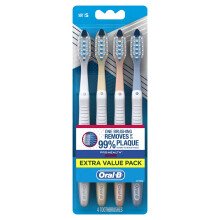 Oral-B CrossAction All In One Manual Toothbrush, Soft, 4 count