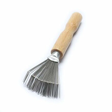 Luwigs Metal Wire Rake Tr?skaft Kam til hjemmesalon - Reng?ringsv?rkt?j til fjernelse af snavs til h?r