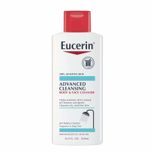 Eucerin Advanced Cleansing Body and Face Cleanser, PH-Balanced, Gentle Wash for Sensitive Skin