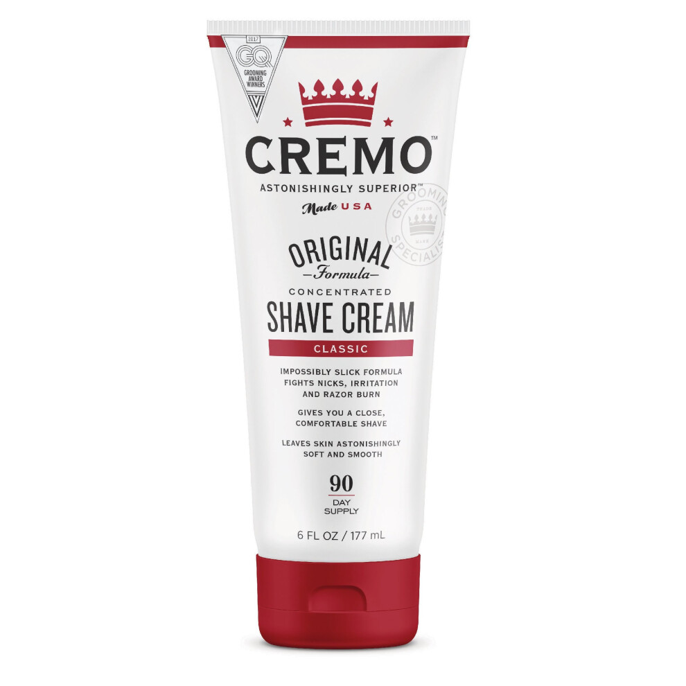 Cremo Original Shave Cream, Astonishingly Superior Smooth Shaving Cream Fights Nicks, Cuts And Razor Burn, 6 Ounces