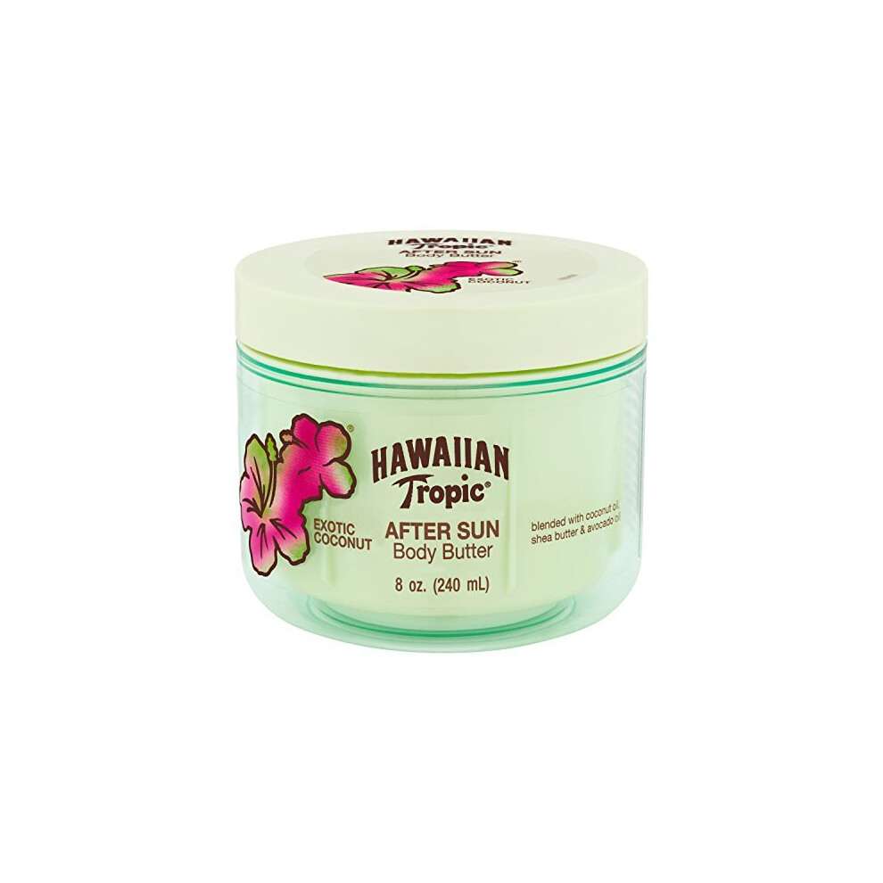 Hawaiian Tropic After Sun Lotion Moisturizer and Hydrating Body Butter with Coconut Oil, 8 ounce