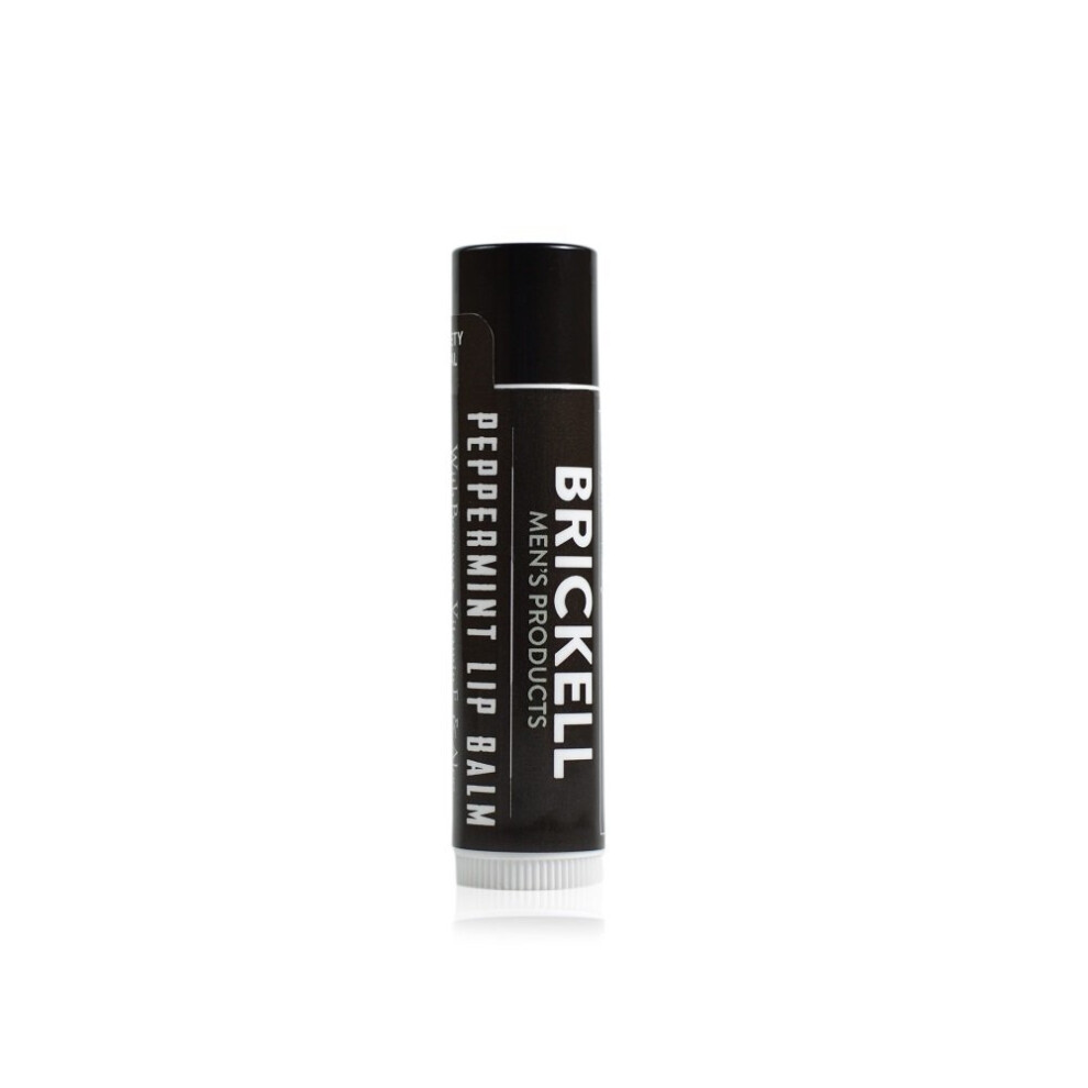 Brickell Men's Products Brickell Men's No Shine Lip Balm For Men, Natural And Organic Matte Finish Chapstick To Moisturize And Protect With Spf 15, .15 Ounce, Scented