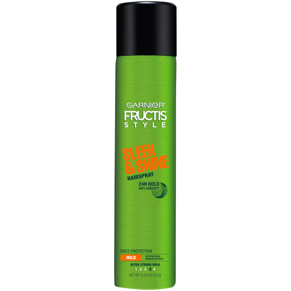 Garnier Fructis Style Sleek & Shine Anti-Humidity Hairspray Ultra Strong Hold, 8.25 Ounce