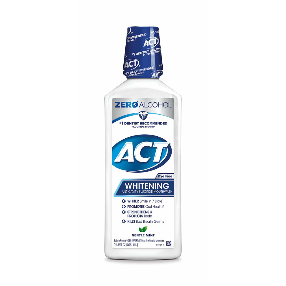 ACT Anticavity + Whitening Rinse, 16.9 Ounce