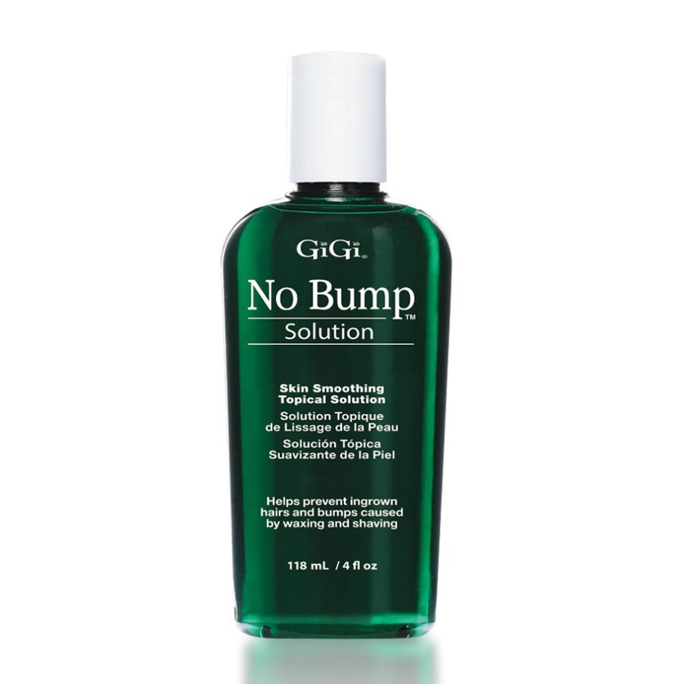 GiGi No Bump Skin Smoothing Topical Solution 4 oz, Help Prevent Razor Burns, Hair Bumps and ingrown Hair After waxing or Shaving