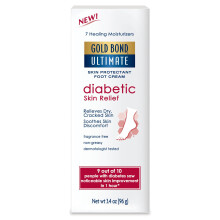 Gold Bond, Medizinische Fußcreme zur Linderung trockener Haut bei Diabetikern, 3,4 oz (96 g)