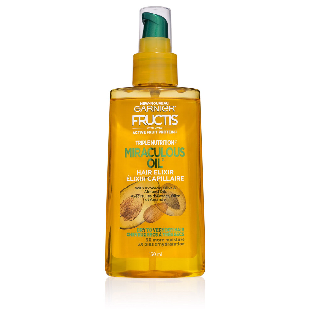 Garnier Hair Care Fructis Triple Nutrition Marvelous Oil Hair Elixir, 5.0 fl oz.