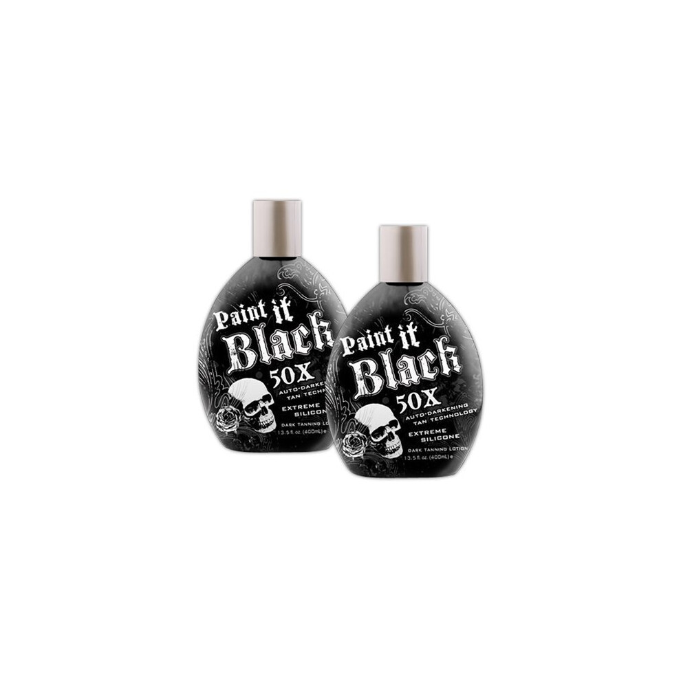 Lot De 2 Lits De Bronzage Millennium Paint It Black 50X Bronzer Indoor Dark Lotion Par Millennium Tanning Products-image