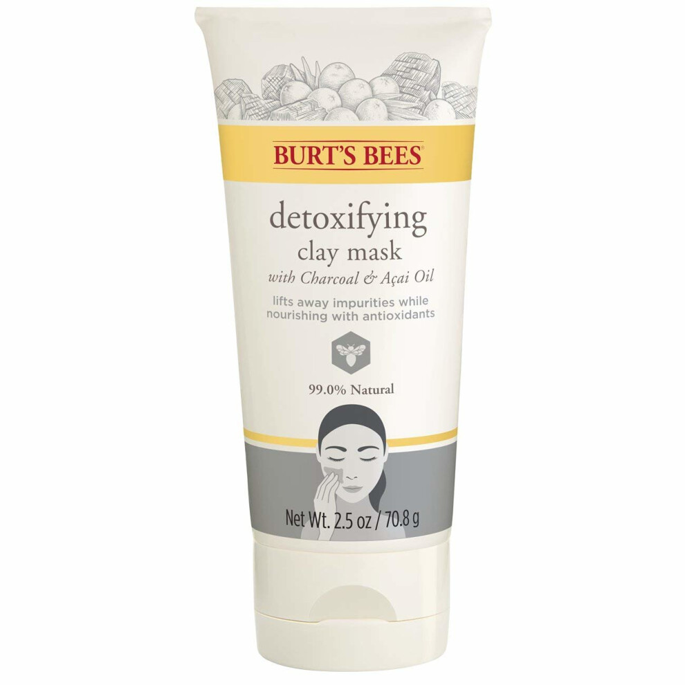 Burt's Bees Detoxifying Clay Mask for Unisex, 2.5 Ounce