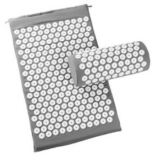 (Grey) NEW Massage Acupressure Mat Yoga Shakti Sit Lying Mat Pain Stress Soreness Relax