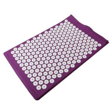 (Purple) NEW Massage Acupressure Mat Yoga Shakti Sit Lying Mat Pain Stress Soreness Relax