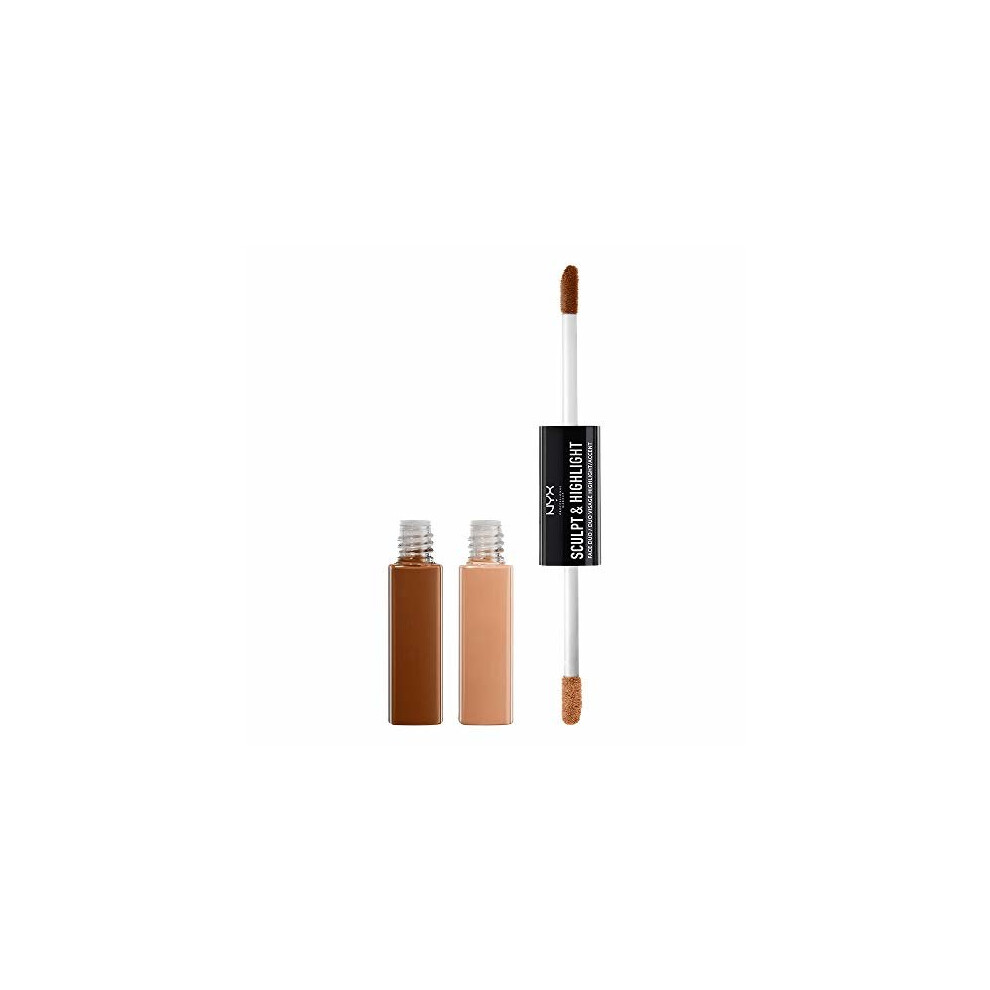 NYX Professional Makeup Sculpt & Highlight Face Duo, Cinnamon/Peach, 0.34 Ounce-image-OPC-P5VSTRB-NEW