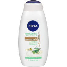 NIVEA Fresh Aloe e Giglio Bagnoschiuma rinfrescante con siero nutriente Flacone da 20 Fl Oz