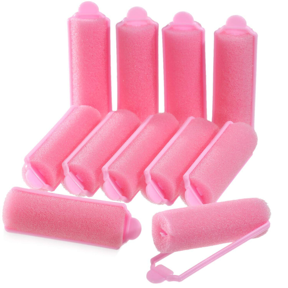 36 Pieces Foam Sponge Hair Rollers - Soft Sleeping Hair Curlers Flexible Hair Styling Curlers Sponge Curlers for Hair Styling (Pink)