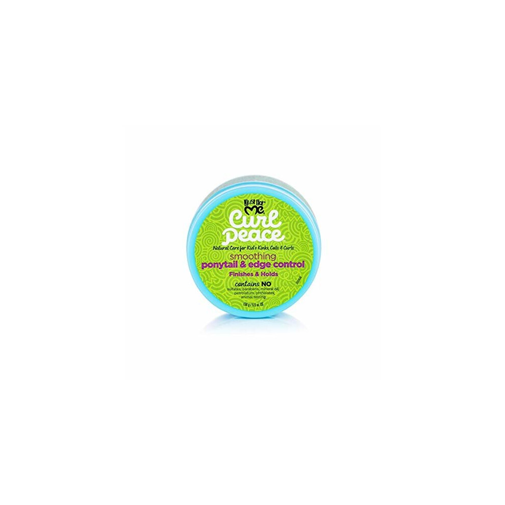 Just for Me Curl Peace Smoothing Ponytail & Edge Control - Finishes & Holds, Contains Flaxseed, Avocado Oil & Black Castor Oil, 5 oz