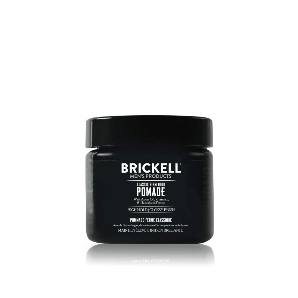 Brickell Men   ??s Firm Hold Pomade for Men, Natural & Organic With Strong Hold & High Shine Finish, 2 Ounces, Scented