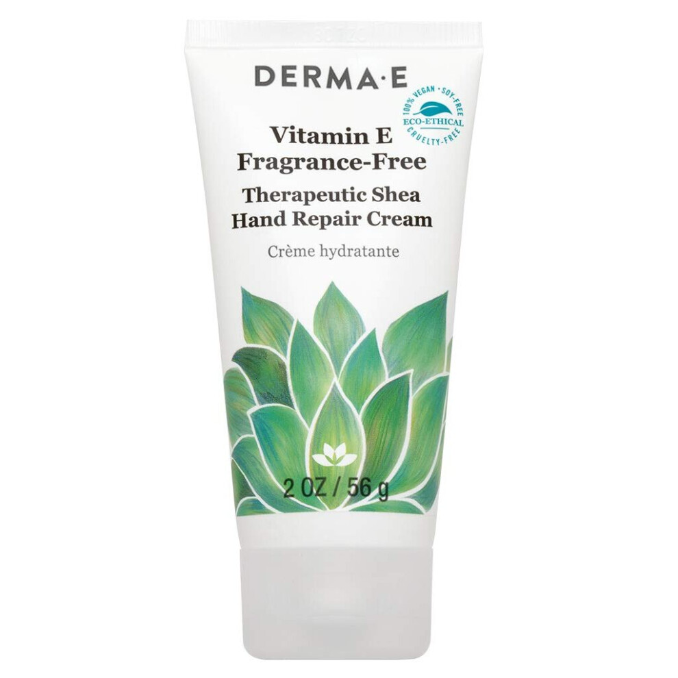Cream Derma E Vitamin E Fragrance-Free, Therapeutic Moisture Shea Hand 2 Oz