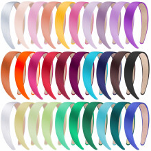 SIQUK 30 Pezzi Fasce in Raso 1 Pollice Fasce Rigide Antiscivolo Colorate per Donne e Ragazze