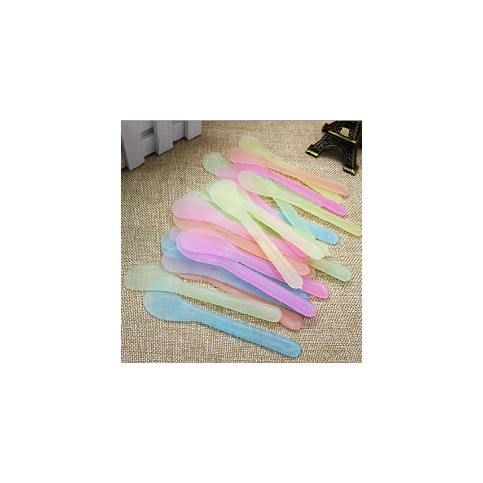 VNDEFUL 100PCS Disposable Makeup Frosted Tip Spatula Cosmetic Mask Spatula For Mixing And Sampling,Mask Stick Mask Brush Cosmetic Spoon